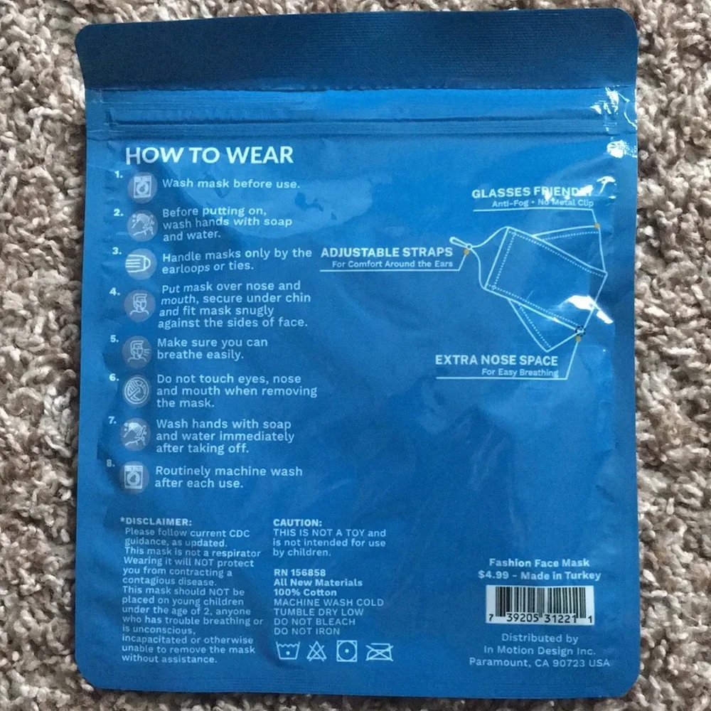 😷 Unisex Face Mask